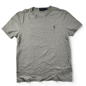 Polo Ralph Lauren Grey T Shirt Custom Slim Fit Casual Classic Womens M